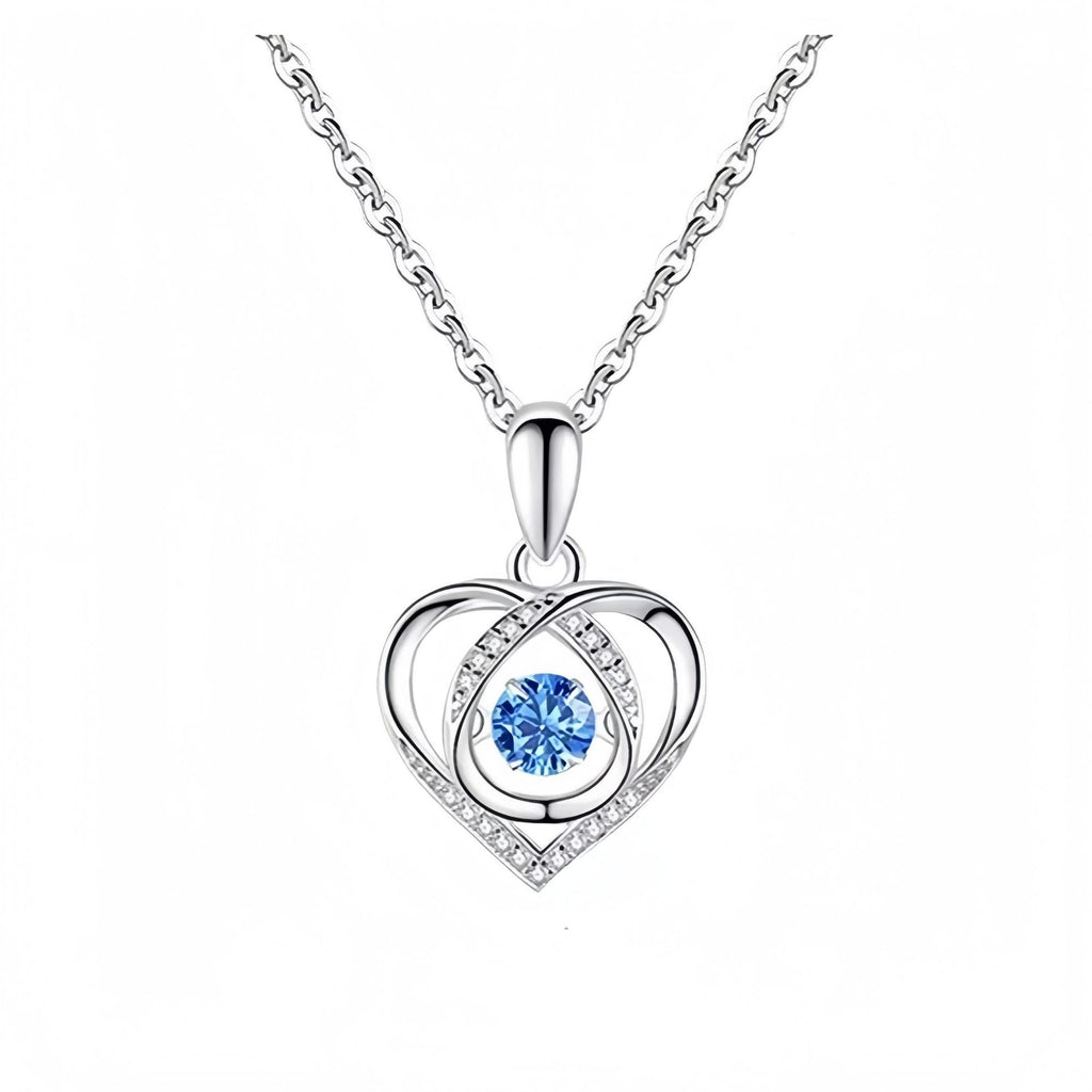 Heart Zircon Sterling Silver Necklace