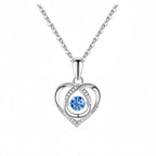 Heart Zircon Sterling Silver Necklace
