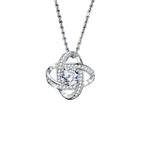 Sterling Silver Heart Necklace with Zircon