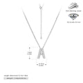 Personalized S925 Silver Letter Diamond Clavicle Necklace