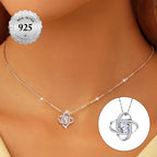 Sterling Silver Heart Necklace with Zircon