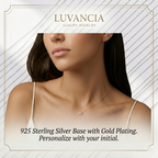 Personalized S925 Silver Letter Diamond Clavicle Necklace