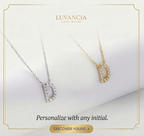 Personalized S925 Silver Letter Diamond Clavicle Necklace