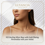 Personalized S925 Silver Letter Diamond Clavicle Necklace