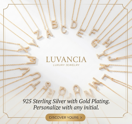 Personalized S925 Silver Letter Diamond Clavicle Necklace