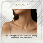 Personalized S925 Silver Letter Diamond Clavicle Necklace