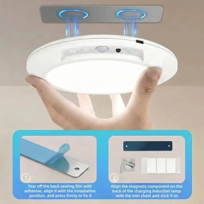 Rechargeable Motion Sensor Ceiling Light with Remote Control