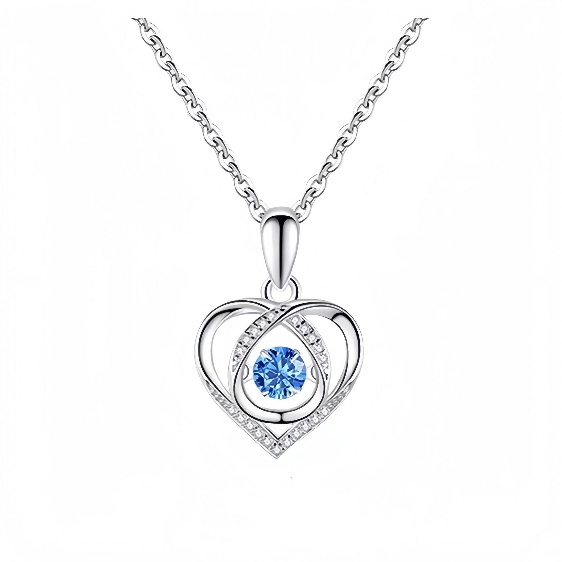 Heart Zircon Sterling Silver Necklace